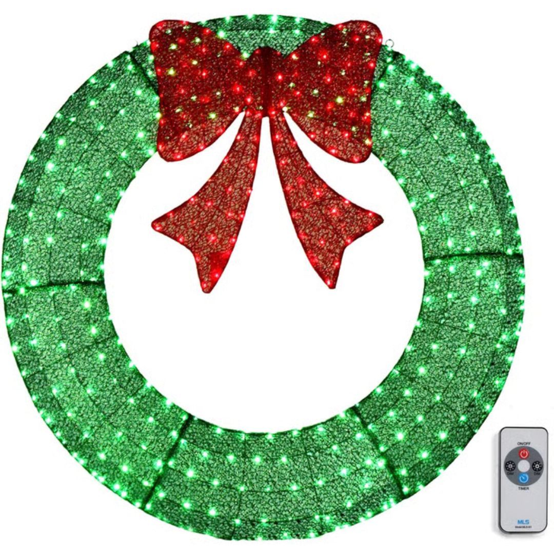 🎄 ​​Sparkle-now Pre-sale!​​ 🎀✨Pre-lit Large Christmas Wreath, Outdoor Christmas Wreath